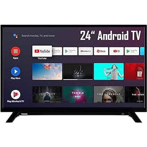 Toshiba 24WA2063DA 24 collu televizors/Android TV (HD-Ready, Smart TV, Play veikals un Google palīgs, trīskāršais uztvērējs, Bluetooth)