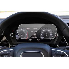 SXCY savietojams ar Audi A3 Sportback Sedan 2021-2023 navigācijas ekrāna aizsargu, 10,25 collu instrumentu rūdīta stikla ekrāna aizsargu, 9H skrāpējumiem, pret pirkstu nospiedumiem, A3 Sportback piederumiem