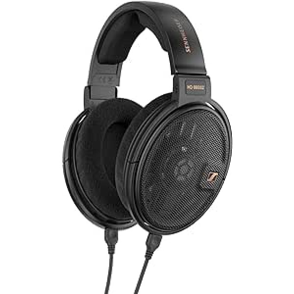 Sennheiser HD 660S2 vadu audiofilu stereoaustiņas ar jaudīgu zemfrekvences skaņu, optimizētu telpisko skaņu un uzlabotu devēja gaisa plūsmu, magnētisko sistēmu un balss spoli — melns