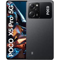 Xiaomi Poco X5 Pro 5G 256GB mobilais tālrunis, melns, divas SIM kartes, Android 12