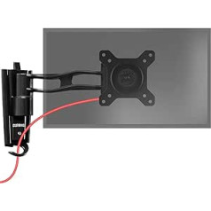 Duronic DM35W1X2 monitors Wandhalterung | Monitorarm für Wandmontage | LCD, LED Bildschirm un TV bis 20 kg | VESA 75/100 | 15° Neigung | 180° Švenkbara | 360° Drehbar | Display Halter for Home Office