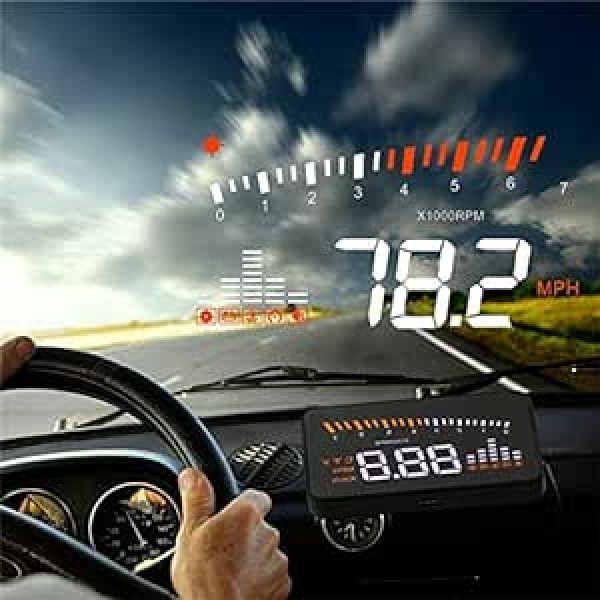 Baceyong MPH KM/H OBD projektors spidometrs HUD projektors HD Head-Up digitālais displejs