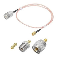 piegādes karte RG316 Koaxialkabel, SMA-Stecker auf UHF-Buchse mit Adapter, verlustarmes RF-Koaxialkabel, 4 m, Orange, 1 Stück