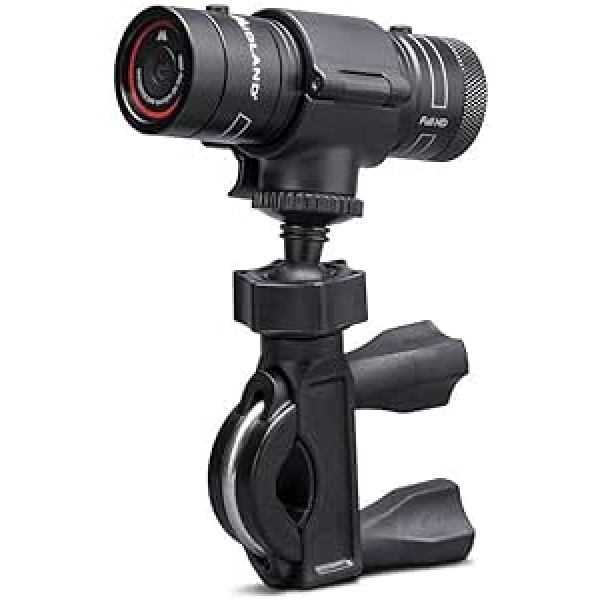 Midland Bike Guardian Dash kamera, Full HD motocikla videokamera, ar cilpas ierakstīšanu, 120° platleņķis, IP65 lietus izturīgs, ar stūres stiprinājumu un USB kabeli