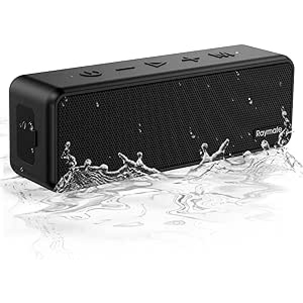 Raymate Bluetooth Speaker Music Box Portable Bluetooth Box with Loud Stereo Sound, Rich Bass, IPX7 Waterproof Wireless Speaker for Home, Outdoor, Garden