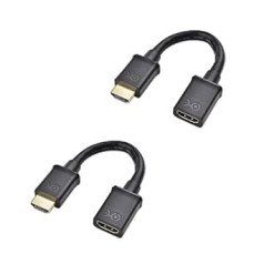 Cable Matters 2 Pack HDMI Extension Cable 15cm (HDMI Extension, HDMI Male to Female Adapter Cable) with Ethernet for Media Streaming Stick Devices - Supports 3D and 4K