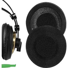 Geekria Comfort Velours Ersatz-Ohrpolster für AKG K240, K240S, K240 Studio, K240 MKII, K241, K270, K271, K272 Kopfhörer Ohrpolster Headset Ohrpolster Reparaturteile (schwarz)