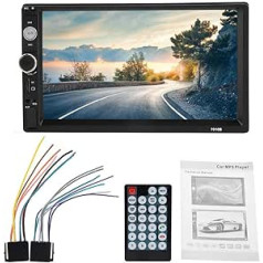 GAESHOW 7010B 7 collu HD auto MP4 MP5 atskaņotājs AUX stereo BT brīvroku komplekts LCD FM radio automašīna reverss melns