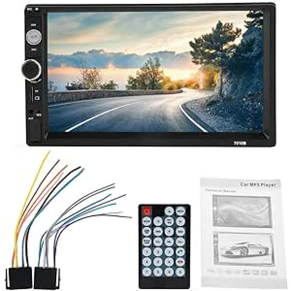 GAESHOW 7010B 7 collu HD auto MP4 MP5 atskaņotājs AUX stereo BT brīvroku komplekts LCD FM radio automašīna reverss melns