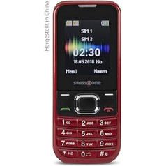 Swisstone 450039 SC 230 Dual SIM mobilais tālrunis ar īpaši lielu apgaismotu krāsu displeju 4,5 cm