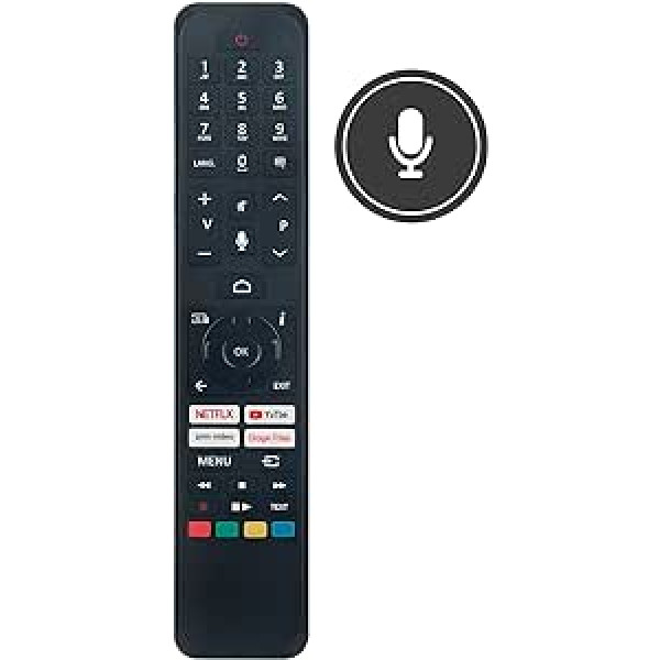 Replacement Remote Control for TOSHIBA CT-8562 CT-8555 23794690 30108047 32WA3B63DA 42LA2063DAX 43LA3B63DA 49UA3A63DB 49UA3A63DG RC45160 for Panasonic 3 2 inch inch LS4 80 2K AndroidTV RM-C3601