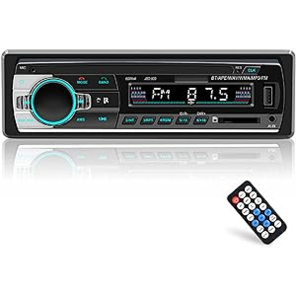 Multivides automašīnas radio uztvērējs, automašīnas radio AI balss vadības LED displejs, Bluetooth brīvroku ierīce, MP3 WMA WAV atbalsts, USB2.0 automašīnas MP3 atskaņotāju audio sistēmas