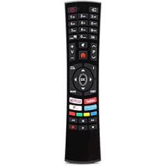 Genuine ELED24HDSDVDB Remote Control Compatible with Bush Smart ELED HDR TVs/DVD Combi