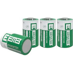 4 x EEMB 1/2 AA 3V Li-MnO2 Batteries CR14250BL / 3V Lithium Manganese Dioxide 1/2 AA 900 mAh / Li-MnO2 Batteries with Extremely High Energy Density Not Rechargeable for Dive Computers (4)
