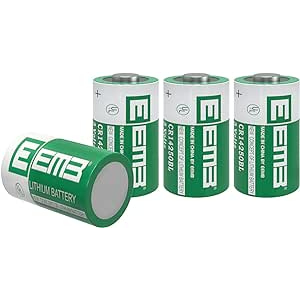 4 x EEMB 1/2 AA 3 V Li-MnO2 baterijas CR14250BL / 3 V litija mangāna dioksīda 1/2 AA 900 mAh / Li-MnO2 akumulatori ar īpaši augstu enerģijas blīvumu, nav atkārtoti uzlādējami niršanas datoriem (4)