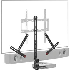 Barkan universāls skaņas joslas stiprinājums un A/V plaukts, regulējams kronšteins stiprinājumam virs vai zem televizora, izmēri 13–80 collas, der lielākajai daļai skaņu joslu, kas sver līdz 14 lb, neslīd
