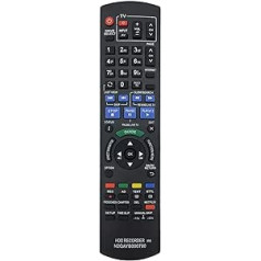 MYHGRC rezerves tālvadības pults priekš Panasonic N2QAYB000780 Savietojams ar Panasonic HDD kastes ierakstītāju TV DVD rakstītājs DMR-HWT230EB DMR-HWT130EB DMR-PWT635 Blu-ray — nav nepieciešama iestatīšana