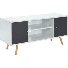 TV-Möbel, grau und weiß, L 116 cm