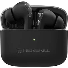 NEWSKILL Anuki Wireless Bluetooth 5.0 austiņas, skārienvadība, trokšņu slāpēšana, mikrofons, IPX4 izturīgs, 16 stundu atskaņošana, bezvadu austiņu USB-C uzlāde, melna