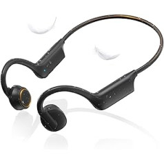 Carviki Bone Sound Headphones, Skin-friendly, Lightweight Soft Material, IP67 Waterproof, Sweatproof, Open Ear Sports Headphones, Bluetooth 5.3 with Microphones for Cycling, Running, Fitness