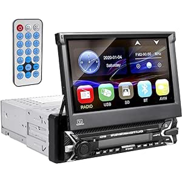 Audiocore AC9100 Multimedia Car Radio LCD 7 collu ekrāns skārienekrāns 1080P MP5 AVI DivX Bluetooth brīvroku RDS digitālā radio tālvadības pults 1 DIN