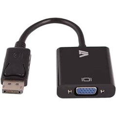 V7 CBLDPVGA-1E – DISPLAYPORT-VGA ADAPTER-BLK – M/F VGA SVGA SXGA UXGA WUXGA CBL