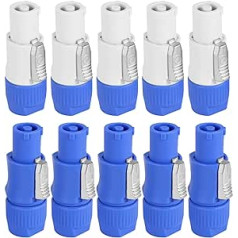 Liseng 10Gb/Lot Nac3Fca Speakon Plug 3 Pin Powercon Plug 20A 250V AC Power Connector Blue and White