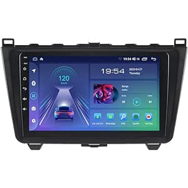 ACAVICA 2+32GB 9 collu Android 12 automašīnas radio priekš Mazda 6 GH1 GH2 2007-2013 Touchscreen GPS Navigator Car Radio Stereo ar bezvadu Carplay Bluetooth WiFi DSP USB FM stūres vadību