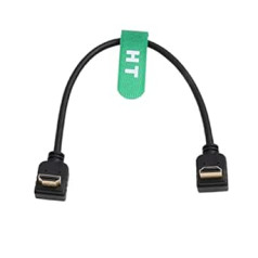 HangTon HDMI 4K 60p UHD kabelis, skirtas Atomos Shinobi Portkeys BM5 FEELWORLD Blackmagic Video Assist 4K monitorius Sony FX9 Canon Eva-1 A tipo kamera HDMI 2.0 L formos 30 cm