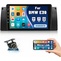 2 + 32 GB: Hikity 2023 9 collu Android automašīnas radio ar navigācijas sistēmu priekš BMW E39 X5 E38 M5 1996-2003 ar Mirror Link Car Radio Bluetooth ar ekrānu BT WiFi USB SWC RDS FM radio atpakaļgaitas kamera