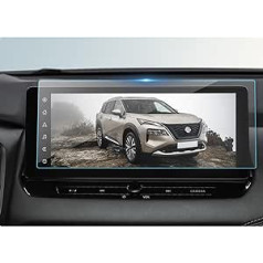 BIBIBO ekrāna aizsargs Nissan Qashqai J12 III e-POWER 2023 NissanConnect, 12,3 collu rūdīta stikla ekrāna aizsargs, 9H rūdīta stikla plēve, Nissan Qashqai J12 navigācijas ekrāna aizsargs