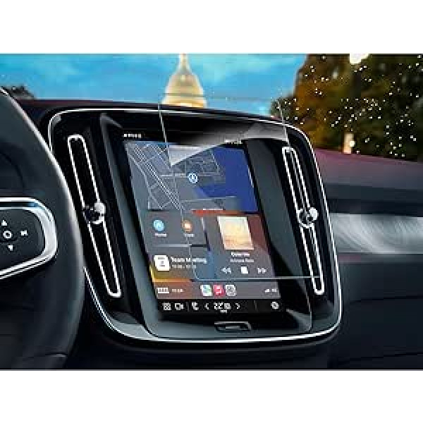 SHAOHAO Car Navigation ekrāna aizsargs Volvo XC60 XC90 XC40 8,7 collu GPS caurspīdīga aizsargplēve, skrāpējumiem izturīga 9H Pret pirkstu nospiedumu rūdīta stikla ekrāna aizsargs rūdīts XC60 XC90 XC40