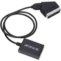 wendeekun HDMI vaizdo keitiklio adapteris, HDMI į SCART konverteris HD daugialypės terpės sąsajos vaizdo adapteris, nereikia tvarkyklės, „Plug and Play“