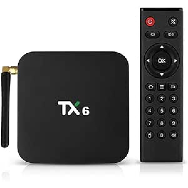 Android TV Box 9.0, 4K Ultra HD straumēšanas multivides atskaņotājs, 4 GB RAM + 32 GB ROM, Smart TV Box, EMMC Dual WiFi 2.4G + 5G Bluetooth 4K Ultra HD straumēšanas multivides atskaņotājs H.265 USB 3.0 Android TV Box