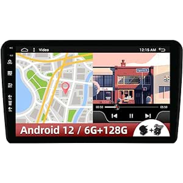 6G + 128G Android 12 automašīnas radio, kas piemērots Audi A3/8P/Sportback - CarPlay + Android Car + DSP + GPS bezmaksas kamera un mikrofona atbalsts DAB/Stūres vadība/MirrorLink/BT/360 kamera