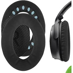 Geekria Comfort Velūra ausu spilventiņi priekš Bosë QuietComfort QC35, QuietComfort 35 II, QC35 ii Gaming, QC35 II, QC25, Austiņu nomaiņa Ausu spilventiņi/Ausu kausiņi Ausu aizsardzības remonta daļas