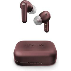 Urbanista London True Wireless In-Ear Headphones Troksni slāpējošas austiņas, 25 stundu darbības laiks, Hi-Fi stereo skaņa, Bluetooth 5.0, iebūvēts mikrofons, saderīgs Android un iOS, Burgundija