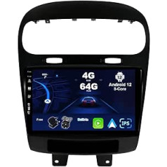 BXLIYER Android 12 IPS automašīnas radio, kas piemērots Fiat Freemont Dodge Journey Leap (2012-2020) - 4G+64G - iebūvēts DSP/Carplay/Android Car - kamera + MIC - 9 collu 2 DIN - SWC WiFi DAB 360-Camera Fast Boot