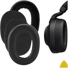 Geekria QuickFit rezerves ausu spilventiņi Jabra Elite 85H, Evolve2 85 MS, Evolve2 85 UC austiņām, ausu spilventiņi, austiņas, ausu spilventiņi, ausu spilventiņi, ausu uzgaļu pārsegu remonta daļas (melnas)