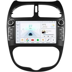 7 collu automašīnas stereo radio priekš Peugeot 206 206CC 206SW 2000-2008 8 kodolu GPS navigācija ar bezvadu vadu Carplay Android automašīnu vietējo laikapstākļu SWC DSP tiešsaistes radio