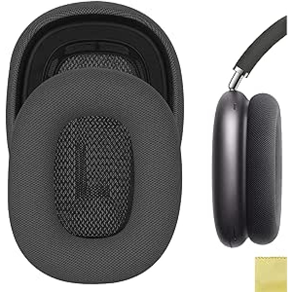 Geekria QuickFit Protein Leather rezerves ausu spilventiņi AirPod MAX austiņām Ausu spilventiņi Austiņu ausu spilventiņu remonta daļas (melnas)