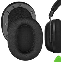 GEEKRIA Comfort Mesh auduma nomaiņas ausu spilventiņi priekš Razer BlackShark V2, BlackShark V2 Pro austiņu ausu spilventiņi, austiņu austiņu spilventiņi, ausu uzgaļu remonta daļas (melnas), (EJZ263-02)