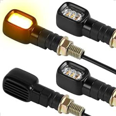 evermotor 12 V mini LED indikators motociklam E24, pārbaudīts, motocikla indikators taisnstūrveida IP67 ūdensizturīgs (4 komplektā)