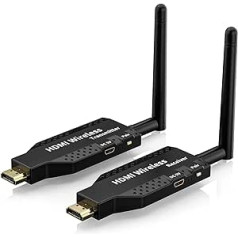 eppfun CS200 Pro Long Distance 50 m Wireless HDMI Transmitter and Receiver 4K, 1080P HD Wireless Video/Audio HDMI Extender Kit for PC/Laptop/Camera/Smartphone/PS5 to TV/Monitor/Projector
