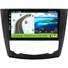 2 DIN auto radio Android 12 GPS priekš Renault Kadjar 2015-2019 | Bezmaksas atpakaļgaitas kamera | 2G + 32G | 9 collas | Stūres vadība WiFi DAB Carplay BT5.0 Mirrorlink RDS