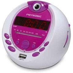 Metronic Miss Angel MP3 Radio/Alarm Clock Radio USB Port