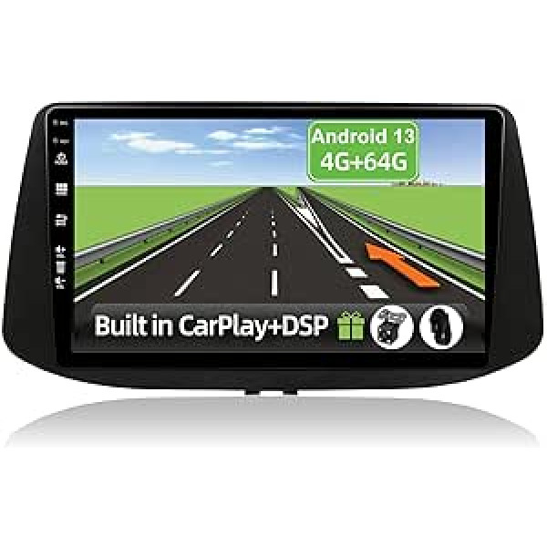 YUN TX Android 10 automašīnas radio piemērots Hyundai i30 2017-4G+64G — [iebūvēts CarPlay/Android Car/DSP/GPS] — bezmaksas 4 LED kameras un mikrofona atbalsts DAB/Stūres vadība/MirrorLink