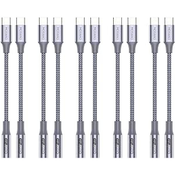 MOSWAG USB C tipa līdz 3,5 mm austiņu ligzdas adapteris, audio USB C līdz papildu sargspraudņa kabelis Samsung Galaxy S23 S22 S21 S20 Ultra S20+A54 /A34/A53/A33/Pixel 8/7a/7/6 Pro/iPhone 15/15 Pro Max /15 Plus