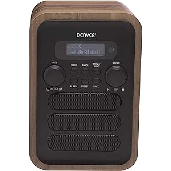 Denver DAB-48 DAB+ Radio with FM Tuner and Bluetooth, Grey