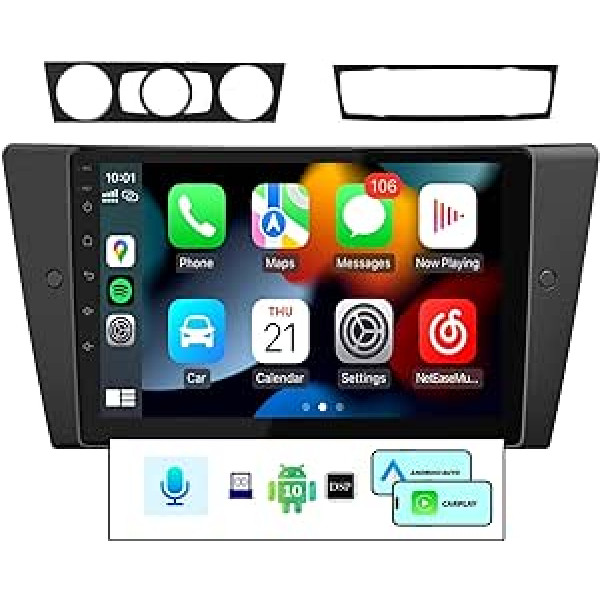 Eonon Android Car Radio priekš BMW E90 E91 E92 E93 (2005-2011) CarPlay/Android Car 9 collu HD skārienekrāns Android 10 Radio 8-Core 2GB + 32GB GPS stūres vadība DSP AM/FM RDS Bluetooth 5.0 WiFi